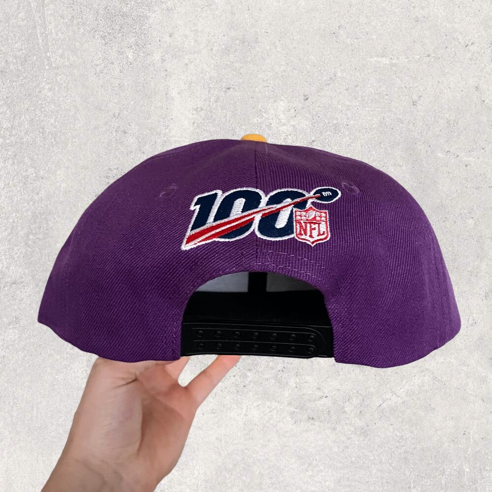 Vintage Y2K Lakers New Era Snapback Hat OSFA Rare Misprint NFL Logo on Back - Picture 6 of 6